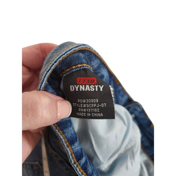 Dynasty Jeans 1738 Distressed Straight Leg Vintage Wash Denim Bottoms Size 36 - Picture 8 of 9